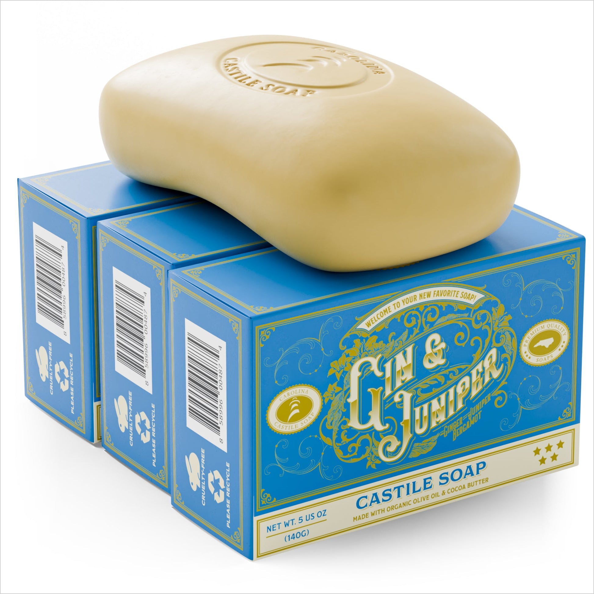 Gin & Juniper Castile Bar Soap Carolina Castile Soap
