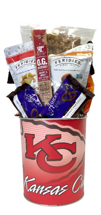 JGB Sports - Kansas City Chiefs Gift Tin Basket - Made In America