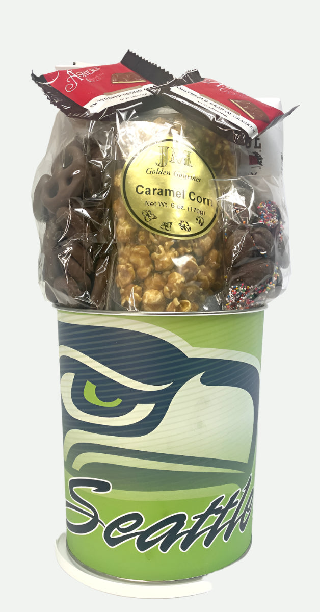 JGB Sports - Seattle Seahawks Gift Tin Basket - Made In America