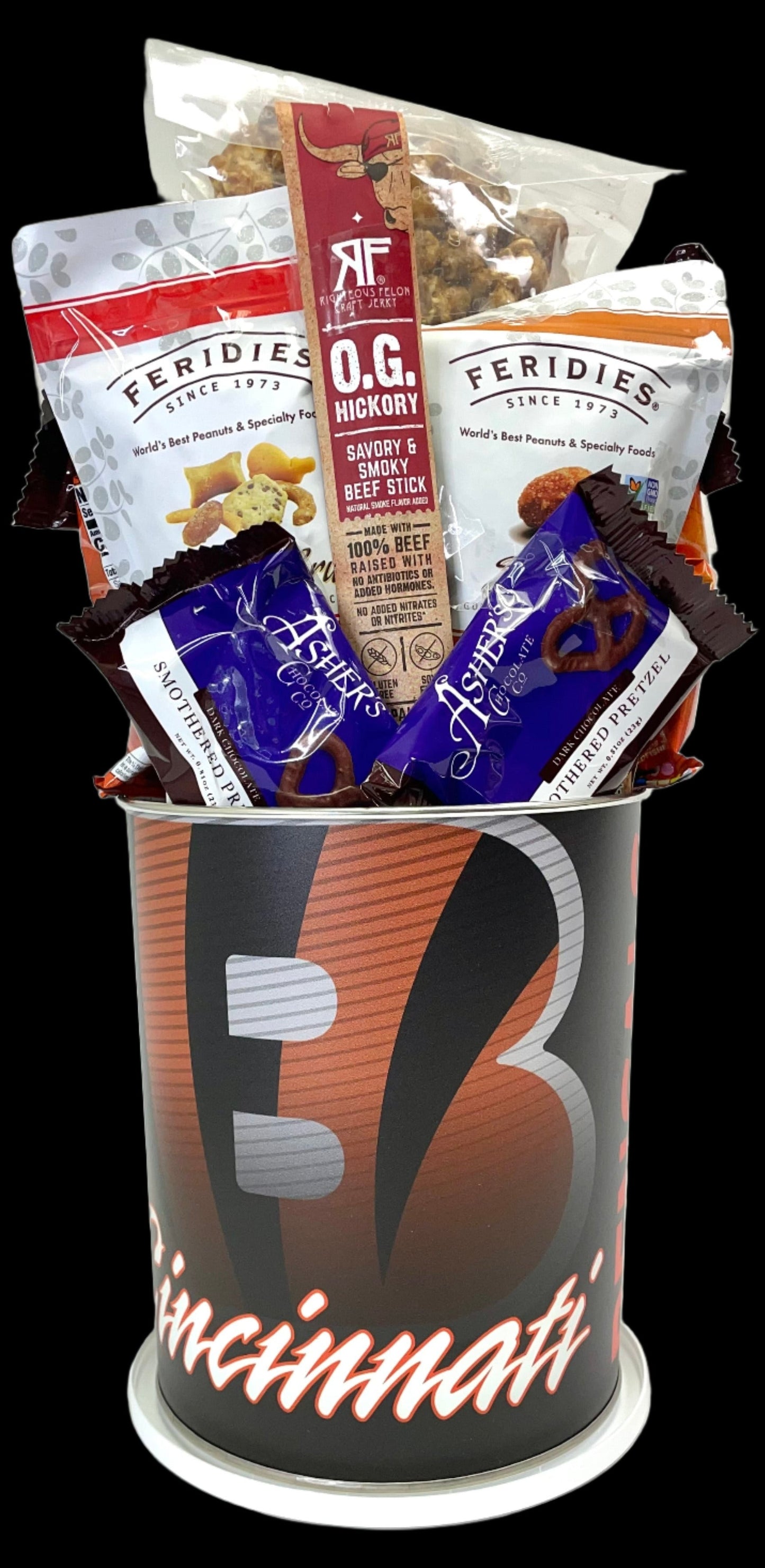 JGB Sports - Cincinnati Bengals Gift Tin Basket - Made In America