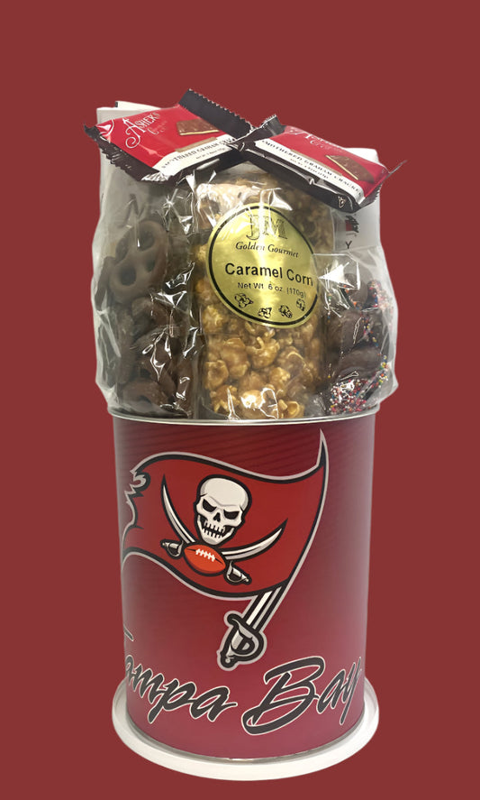 JGB Sports - Tampa Bay Buccaneers Gift Tin Basket - Made In America