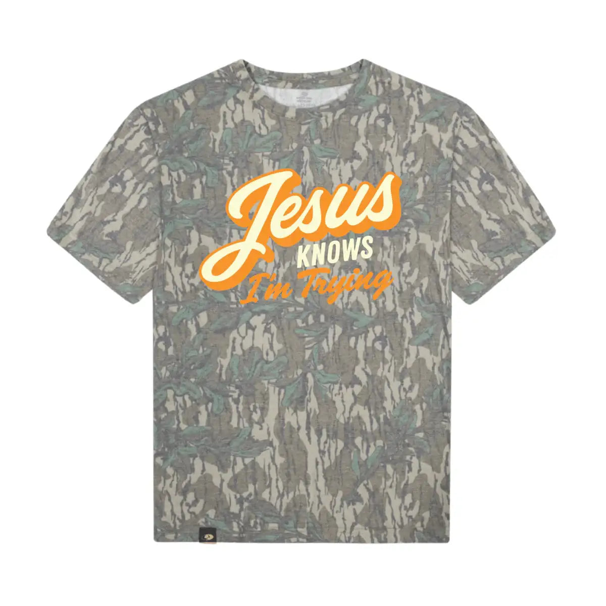 Jesus Knows I'm Trying T-Shirt The Mad Hatter Company