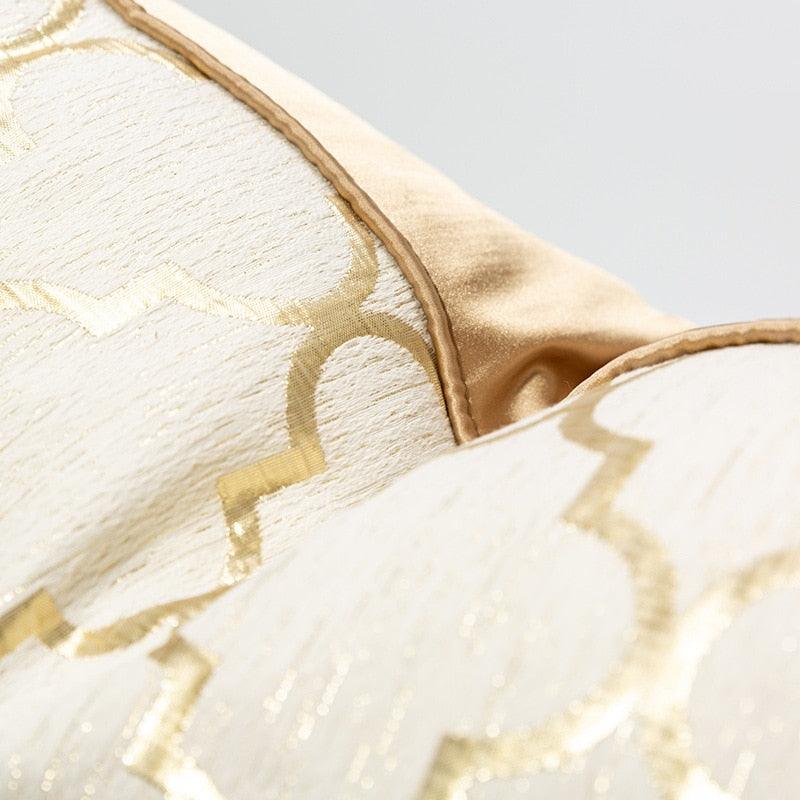 Luxury Sofa Cushion Nordic Decorative Pillows Case Satin Champagne Simple Decorative Silk Throw Pillow Covers Slip Cooling Satin Square Pillowcases For Living Home Stevvex