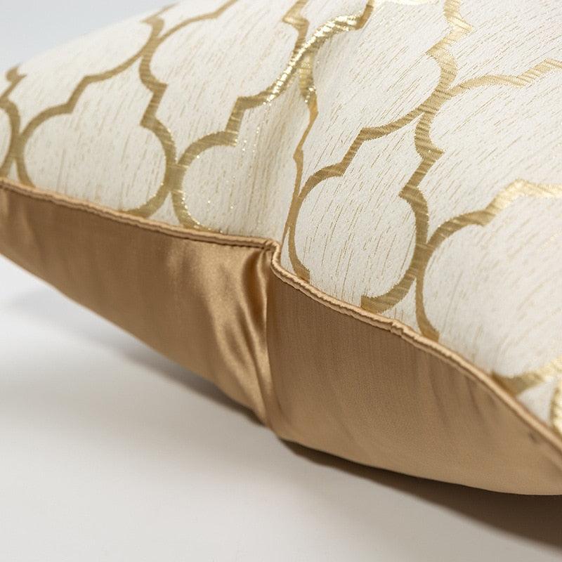Luxury Sofa Cushion Nordic Decorative Pillows Case Satin Champagne Simple Decorative Silk Throw Pillow Covers Slip Cooling Satin Square Pillowcases For Living Home Stevvex