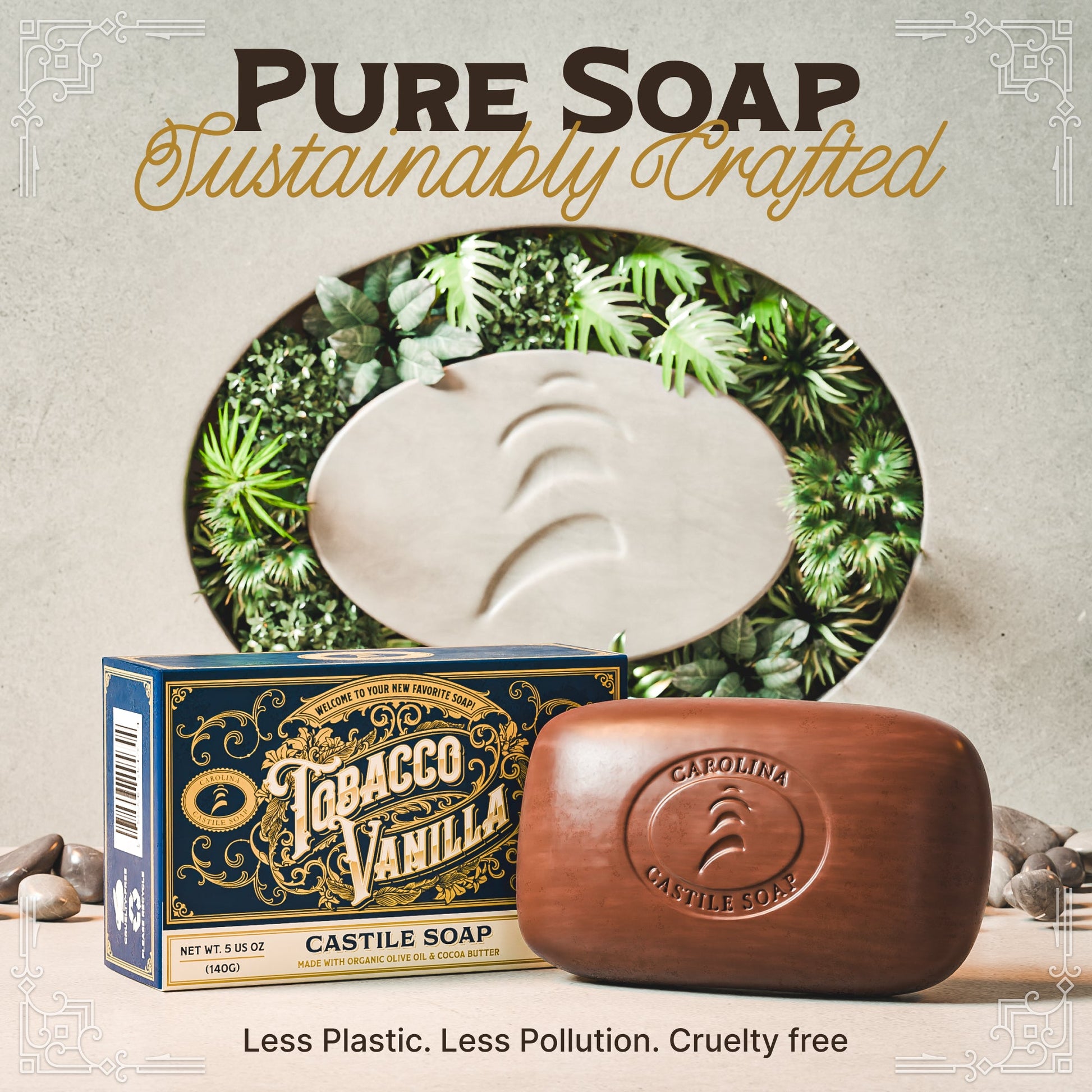 Castile Bar Soap - Tobacco Vanilla Carolina Castile Soap