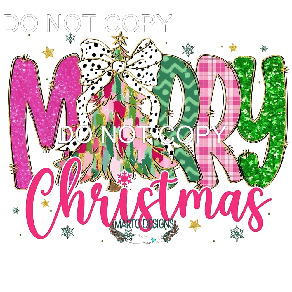 Merry Christmas #337 Sublimation transfers martodesigns