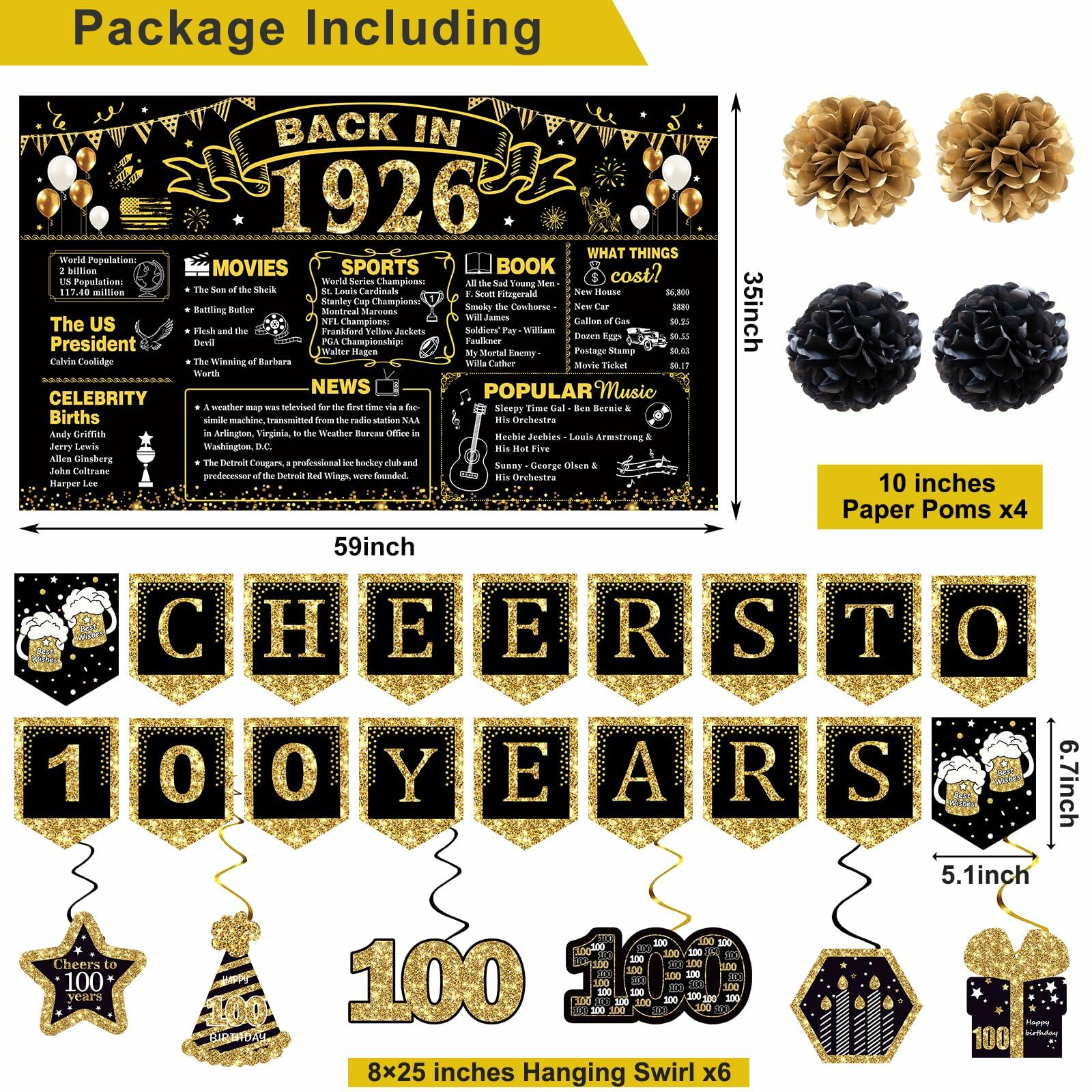 Juesly 50th Birthday Decorations 24PCS Rose Gold Banner Balloons Honeycomb Deal US