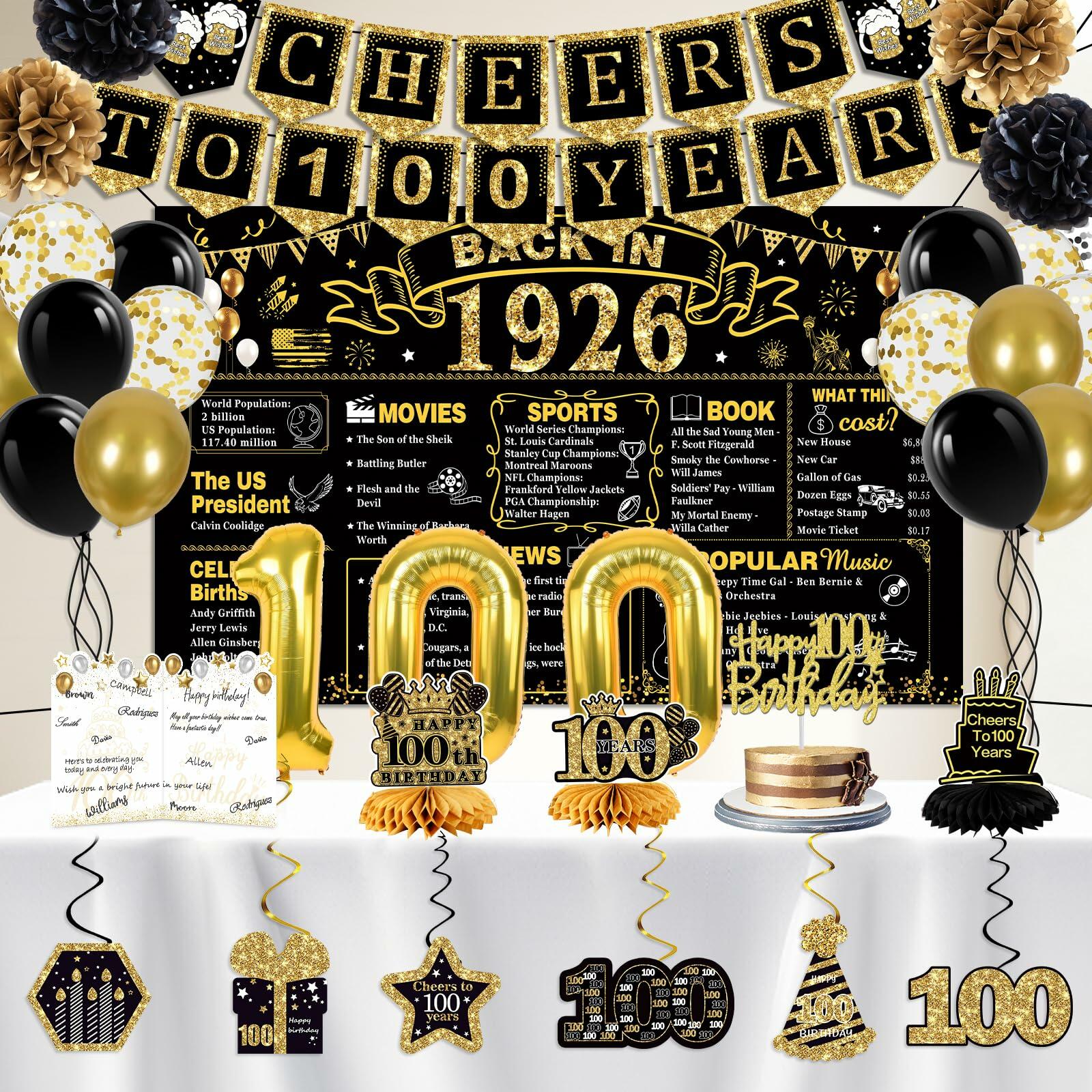 Juesly 50th Birthday Decorations 24PCS Rose Gold Banner Balloons Honeycomb Deal US