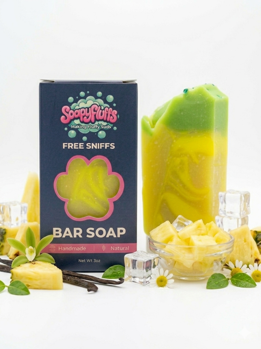 Pineapple Whip Tallow Soap - Tropical Scented & Coconut-Free Moisturizing Bar Soapyfluffs
