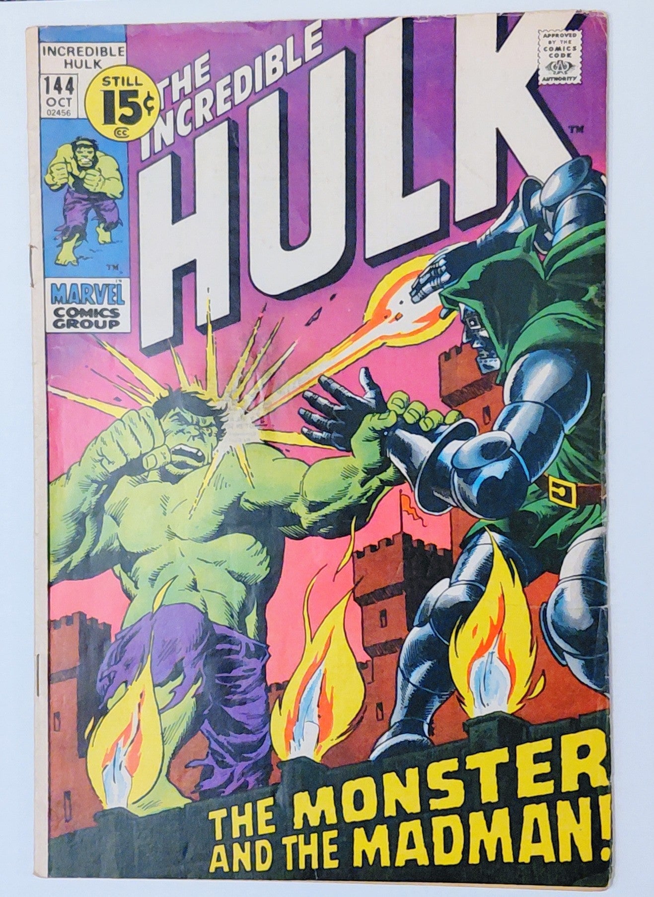 Incredible Hulk #144, Marvel Comics (Oct. 1971, GD+) burriscomics