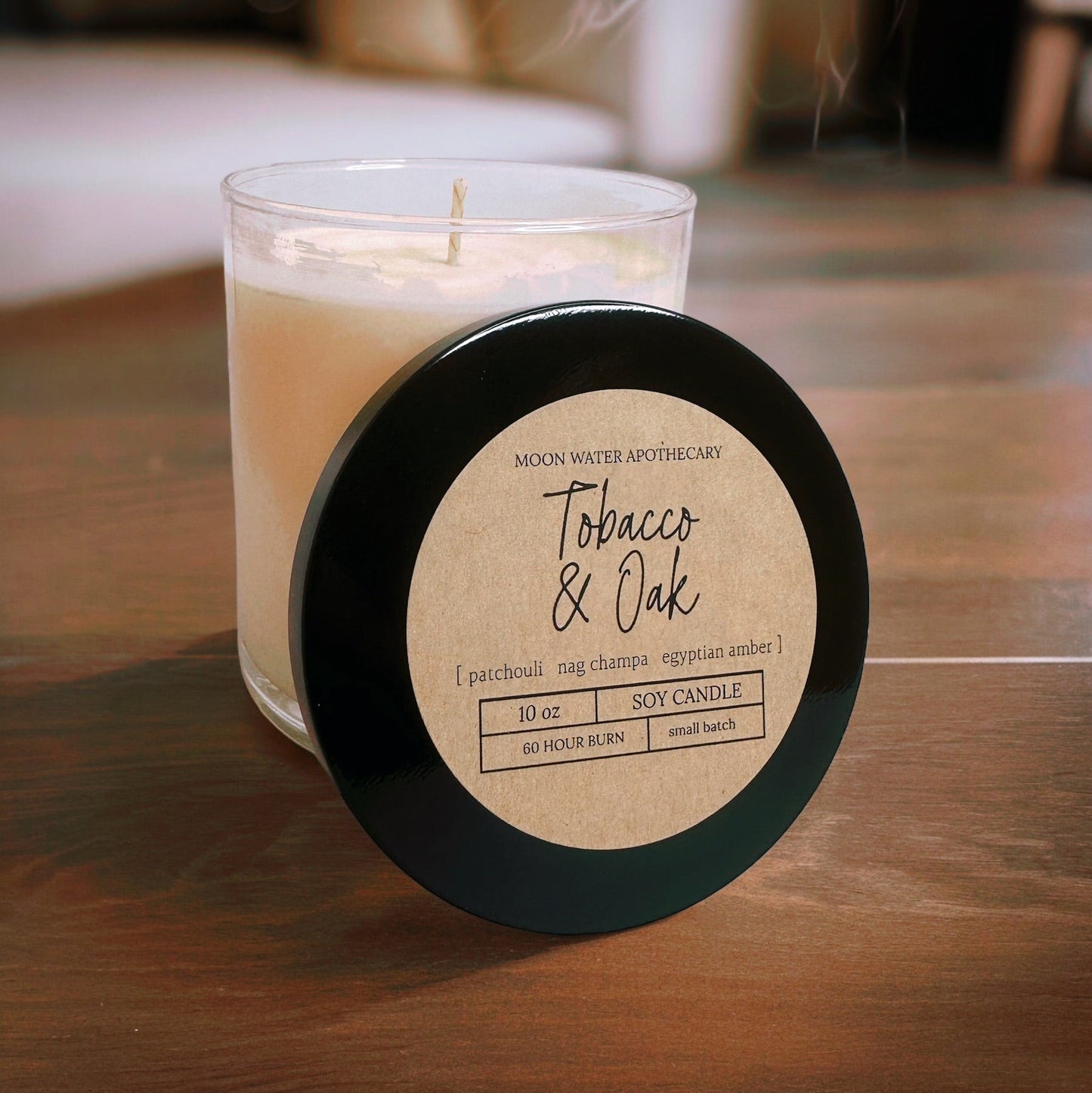 Tobacco & Oak - CANDLE -- by Moon Water Apothecary! - FashionMojos.com