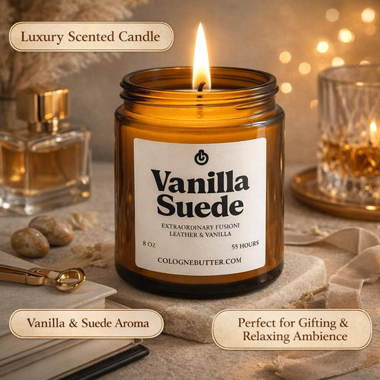 Vanilla Suede - The Luxury Vanilla & Suede Home Fragrance Candle for Relaxing Atmosphere, Spa Vibes & Premium Decor | Cologne Butter