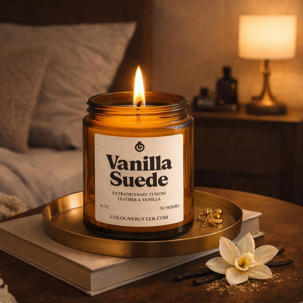 Vanilla Suede - The Luxury Vanilla & Suede Home Fragrance Candle for Relaxing Atmosphere, Spa Vibes & Premium Decor | Cologne Butter