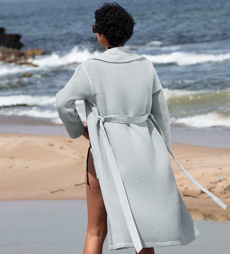 Women's Full Length Lightweight Waffle Spa Robe with Shawl Collar FashionMojos.com Women's Full Length Lightweight Waffle Spa Robe with Shawl Collar FashionMojos.com