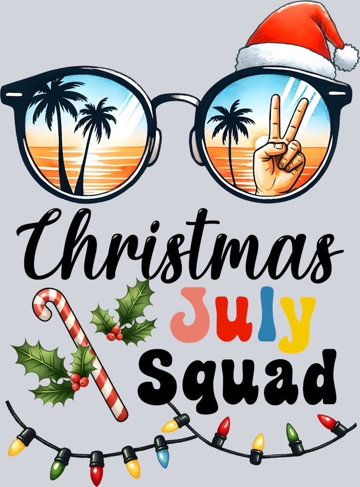 Christmas In July Squad Beach In Sunglasses - STK01316 (DTF Transfers) Atlanta Vinyl